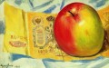 リンゴと100ルーブル紙幣 1916年 ボリス・ミハイロヴィチ・クストーディエフ
